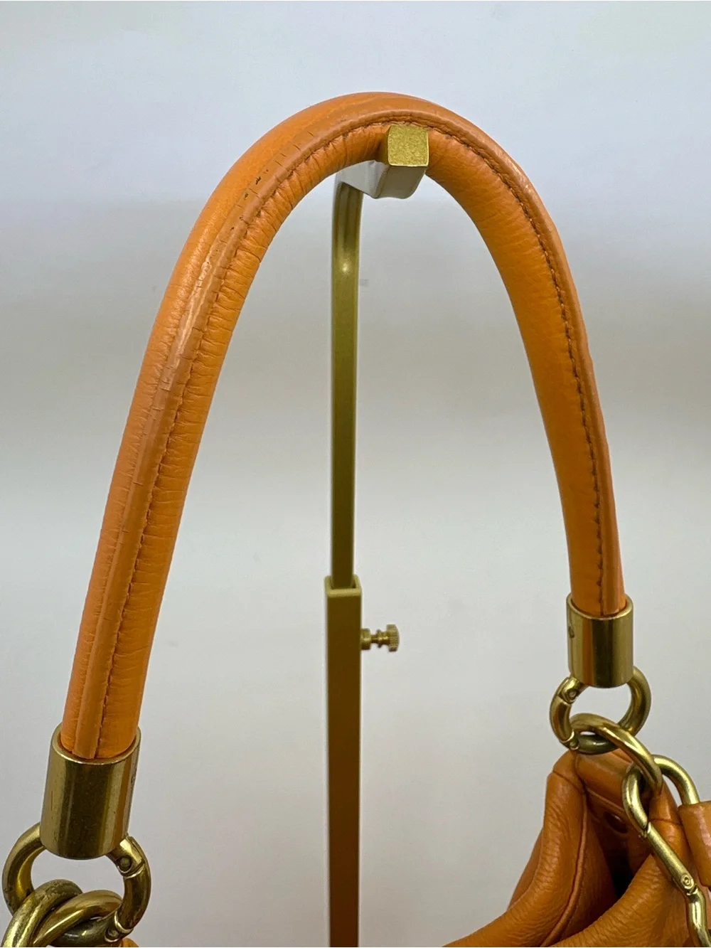 Vintage Marc By Marc Jacobs orange leather hobo bag with crossbody strap